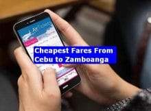 Cebu to Zamboanga fares